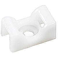 Ty-Rap by ABB Saddle Support Mounting Base, Natural Poly, .672"L x .438"Wx.328"H, #6ScrewM