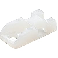 Ty-Rap by ABB Screw-Mounted Base, Natural Nylon 6.6, .957"l X .52"w, #8 ScrewMount