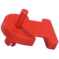 Ty-Rap by ABB Rivet-Mounted Base, Red Nylon 6.6, .75"L x .50"W, Rivet Mounted, #6 Hole