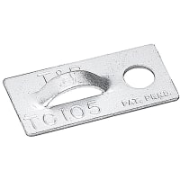 Ty-Rap by ABB Aluminum Mounting Plate, 1.375"L x .375"W, 2-Component Glue Mounting Method