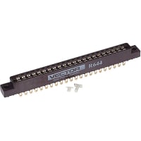 Vector Electronics & Technology Connector Edge Phosphor Bronze (Contact) Flush 4.360 3.596 4.032 in.