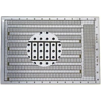 Vector Electronics & Technology Protoboard, Perforated, Grid 0.1X0.1", Board 6.5"LX4.5"WX0.062"T, Hole-Dia 0.042"