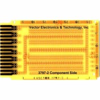 Vector Electronics & Technology Protoboard, Perforated, Grid 0.1X0.1", Board 4.5"LX2.73"WX0.062"T, Hole-Dia 0.042"