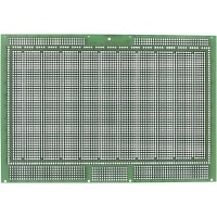 Vector Electronics & Technology Protoboard, Perforated, Grid 0.1X0.1", Board 9.19"LX6.3"WX0.062"T, Hole-Dia 0.042"