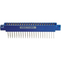 Vector Electronics & Technology Connector, Edge, Phosphor Bronze (Contact), Center, 4.360, 3.596, 4.032 in.