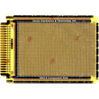 Vector Electronics & Technology Protoboard, Perforated, Grid 0.1X0.1", Board 6.5"LX4.5"WX0.062"T, Hole-Dia 0.042"