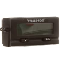 Veeder-Root Panel Meter, Totalizing Counter, Elec, LCD, Range 0-99999999, Cut-Out 1.3x2.66", 8 Dig