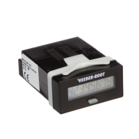 Veeder-Root Panel Meter, Hour, Elec, LCD, Cut-Out 1/32 DIN, 8 Dig, 7mm DigH, Dim 48mmLx24mmHx32mmD