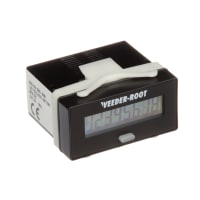 Veeder-Root Panel Meter, Counter, Elec, LCD, Cut-Out 1/32 DIN, 8 Dig, 7mm DigH, Dim 48mmLx24mmH