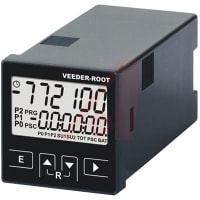 Veeder-Root Counter, Versacount, 6 Digit, 10-30VDC, 1 Relay, Black, 48mm x 48mm