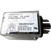 Veeder-Root Relay, general purpose, round base, 120VAC, 3 pole, 10A