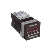 Veeder-Root Panel Meter, Counter, Elec, LED, Cut-Out 1.77x1.77", 6 Dig, 7.6mm DigH, Screw