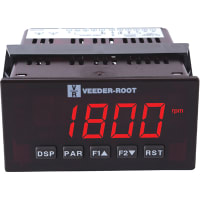 Veeder-Root FLEX Meter;1/8DIN;Analog;Process Input (0-10VDC, 0/4-20mA);85-250VAC;Red 5-Digit