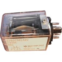 Veeder-Root Relay, G.P., Round Base, 24VDC, Two Pole