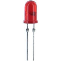 Vishay / Small Signal & Opto Products (SSP) Red LED, 625 nm 5mm (T-1 3/4), Round Lens Through Hole package