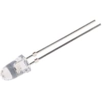 Vishay / Small Signal & Opto Products (SSP) Red LED, 622 nm 5mm (T-1 3/4), Round Lens Through Hole package