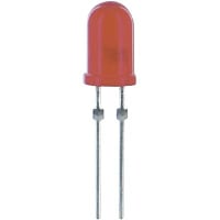 Vishay / Small Signal & Opto Products (SSP) LED Red 15 mcd (Typ.) @ 10 mA 5 mm T-1-3/4 20 mA 2 V (Typ.) @ 20 mA