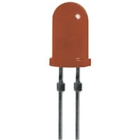 Vishay / Small Signal & Opto Products (SSP) LED Red 70 mcd (Typ.) @ 20 mA 3 mcd (Typ.) @ 1 mA 5 mm T 1-3/4 50 mA 6 V