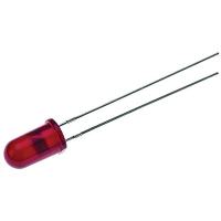 Vishay / Small Signal & Opto Products (SSP) LED Red 20 mcd (Typ.) @ 10 mA 5 mm T 1-3/4 30 mA 15 V (Typ.) @ 10 uA