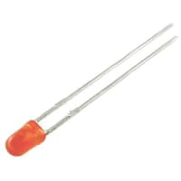 Vishay / Small Signal & Opto Products (SSP) LED Soft Orange 10 mcd (Typ.) 3 mm T-1 30 mA (Max.) 2.4 V (Typ.) 100 mW