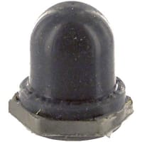 APM Hexseal Accessory, Pushbutton Boot, Silicone Rubber, Brass, Nickel Plated, Hex Seal