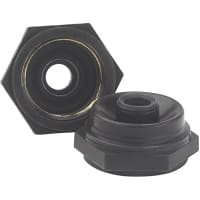 APM Hexseal Switch part, Half-toggle Boot, UltraFlex, 15/32-32 mounting nut, Blk Silicone, UL ULC