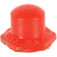 APM Hexseal Boot, Pushbutton, 1/4-32NS-2B Thread Size, Silicone Rubber ID .188, Red