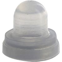 APM Hexseal Boot, Pushbutton, 3/8-27 Thread Size, Silicone Rubber, Clear