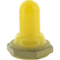 APM Hexseal Boot, Full Toggle Switch, 15/32-32, Silicone Rubber, ID .219, Yellow