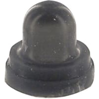 APM Hexseal Boot, Pushbutton, 3/8-32NEF-2B Thread Size, Silicone Rubber, Clear