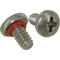 APM Hexseal Screw, Pan Head, Phillips, 3/8 Inch, 4-40 Thread Size, Fluoro-seal, Blk. Oxide