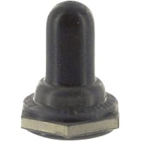 APM Hexseal Switch, Toggle, Boot, Silicone Rubber, Brass, Nickel Plated, 15/32-32NS-2B