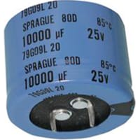 Vishay Specialty Capacitors 220uF 250 V dc Aluminum Electrolytic Capacitor, 80D Series 2000h 25 x 40mm