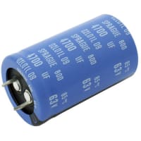 Vishay Specialty Capacitors 4700uF 63 V dc Aluminum Electrolytic Capacitor, 80D Series 2000h 30 x 50mm