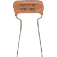 Vishay Specialty Capacitors Capacitor, 0.022 uF, 200 VDC/140 VAC, +/- 10%, 0.75% (Max.) @ +25 C, 0.80 in.