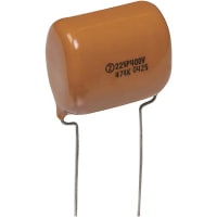 Vishay Specialty Capacitors Capacitor, Film, 0.47 uF, 400 VDC/200 VAC, +/-10, 0.75% (Max.), 25, 000 Megohms