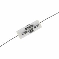 Vishay Specialty Capacitors Capacitor;10 uF;50 VDC;+ 10%;Wrap and Fill;1.0% (Max.)