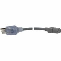 Volex Power Cords Cord, Power, C13, 5-15P Plug, 3 Cond SJT Cbl, 10ft., 18 AWG, Matte Gray PVC Jkt