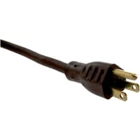 Volex Power Cords Power Cord, 5-15P Plug, Stripped End, 3 Cond SJ Cbl, 9ft., 16 AWG, Black PVC Jkt