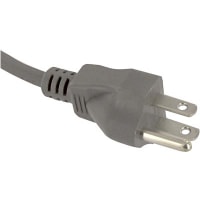 Volex Power Cords Power Cord, 5-15P Plug, Stripped End, 3 Cond SVT Cbl, 6ft., 18 AWG, Gray PVC Jkt