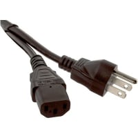 Volex Power Cords Power Cord, C13, 5-15P Plug, 3 Cond SVT Cbl, 6ft., 18 AWG, PVC Jkt, Plastic Ins