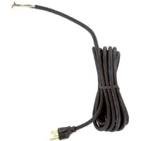 Volex Power Cords Power Cord, 5-15P Plug, Stripped End, 3 Cond SJ Cbl, 12ft., 18 AWG, PVC Jkt