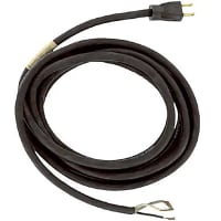 Volex Power Cords Power Cord, 5-15P Plug, Stripped End, 3 Cond SVT Cbl, 8ft., 18 AWG, Gray PVC Jkt