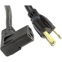 Volex Power Cords Power Cord, C13, Right Angle, 5-15P Plug, 3 Cond SJT Cbl, 9'10", 16 AWG, PVC Jkt