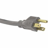 Volex Power Cords Power Cord, 5-15P Plug, Stripped End, 3 Cond SJT Cbl, 6ft., 18 AWG, Gray PVC Jkt