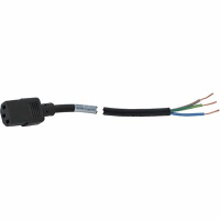 Volex Power Cords Cord, Power, C13, Stripped End, 3 Cond SJT Cbl, 6'7", 18 AWG, Black PVC Jkt