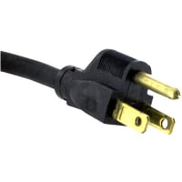 Volex Power Cords Power Cord, 5-15P Plug, Stripped End, 3 Cond SJ Cbl, 6ft., 18 AWG, Black PVC Jkt