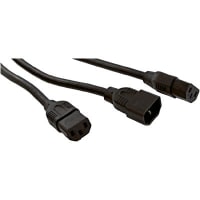 Volex Power Cords Power Cord, C13, C14 Plug, 3 Cond SJT Cbl, 6, 2 ft. (Legs), 16 AWG, PVC Jkt