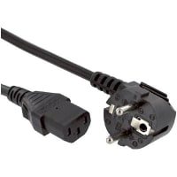 Volex Power Cords Cord, Power, C13, Pin Plug, Right Angle, 3 Cond H05VV-F Cbl, 8.2ft., 1sq.mm