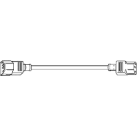 Volex Power Cords Power Cord, C13, C14 Plug, 3 Cond SJT Cbl, 3'3", 16 AWG, PVC Jkt, Plastic Ins